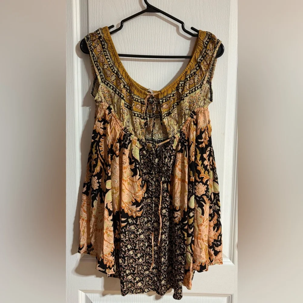 Free People Intimately Bali Mariposa Patterned Colourful Mini Slip Dress Medium - Picture 5 of 16